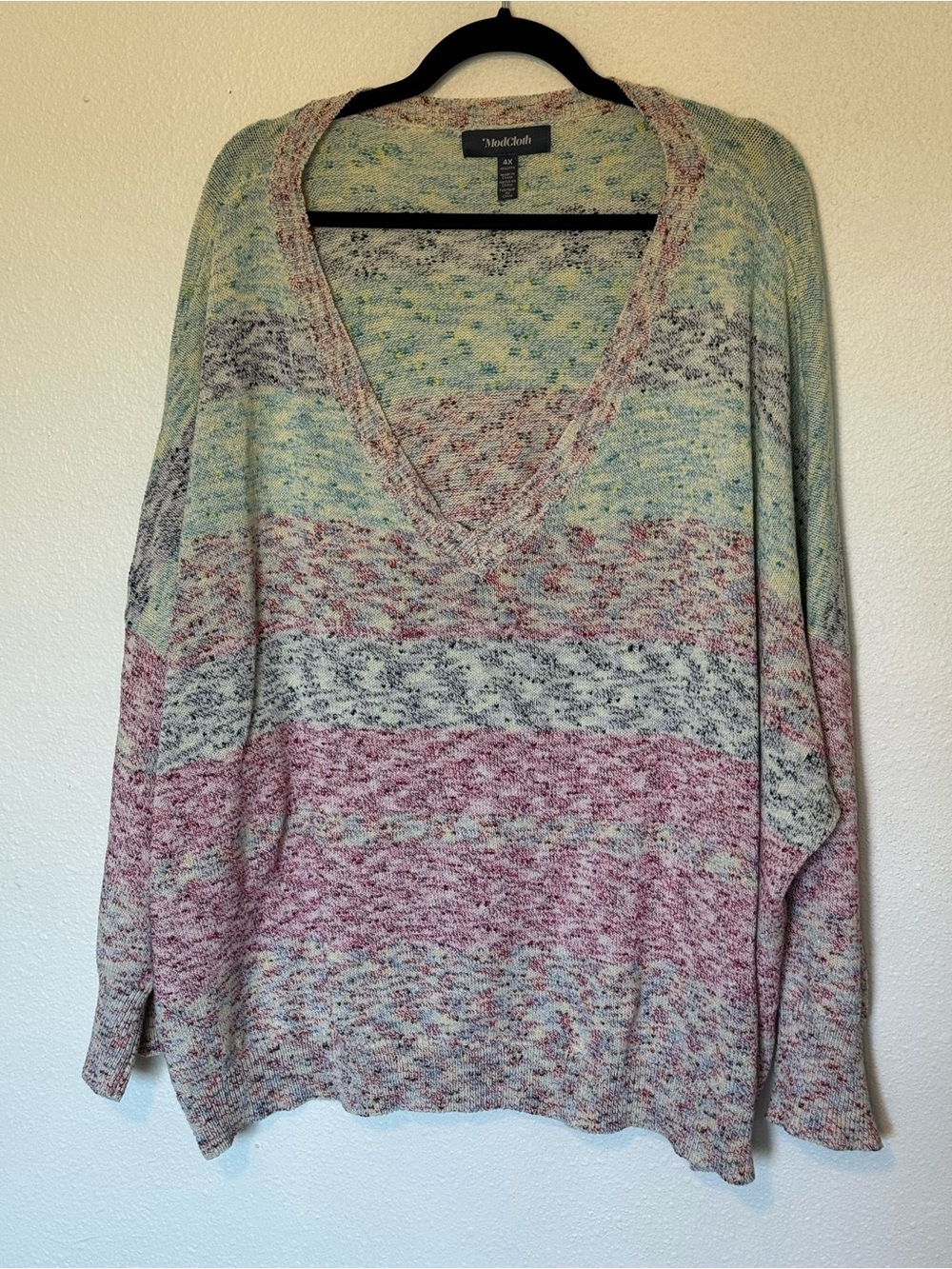 ModCloth Multicolor Speckled Knit Sweater in Pastel Tones
